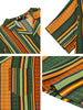 Chic Vertical Striped Camp Collar Short Sleeve Shirts