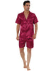 Summer Satin Short Sleeve Loungewear Pajama Sets