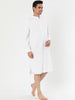 Banded Collar Henley Shirt Pajamas Robe Nightgown