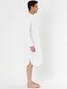 Banded Collar Henley Shirt Pajamas Robe Nightgown