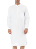 Banded Collar Henley Shirt Pajamas Robe Nightgown