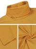 Basic Solid Turtleneck Pullover Long Sleeve Shirt