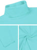 Casual Solid Turtleneck Pullover Long Sleeve Shirt