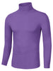 Casual Solid Turtleneck Pullover Long Sleeve Shirt