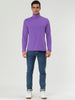 Casual Solid Turtleneck Pullover Long Sleeve Shirt