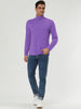 Casual Solid Turtleneck Pullover Long Sleeve Shirt