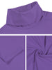 Casual Solid Turtleneck Pullover Long Sleeve Shirt