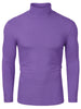 Casual Solid Turtleneck Pullover Long Sleeve Shirt