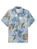 Lapel Floral Print Cotton Hawaiian Beach Botton Shirt