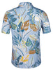 Lapel Floral Print Cotton Hawaiian Beach Botton Shirt