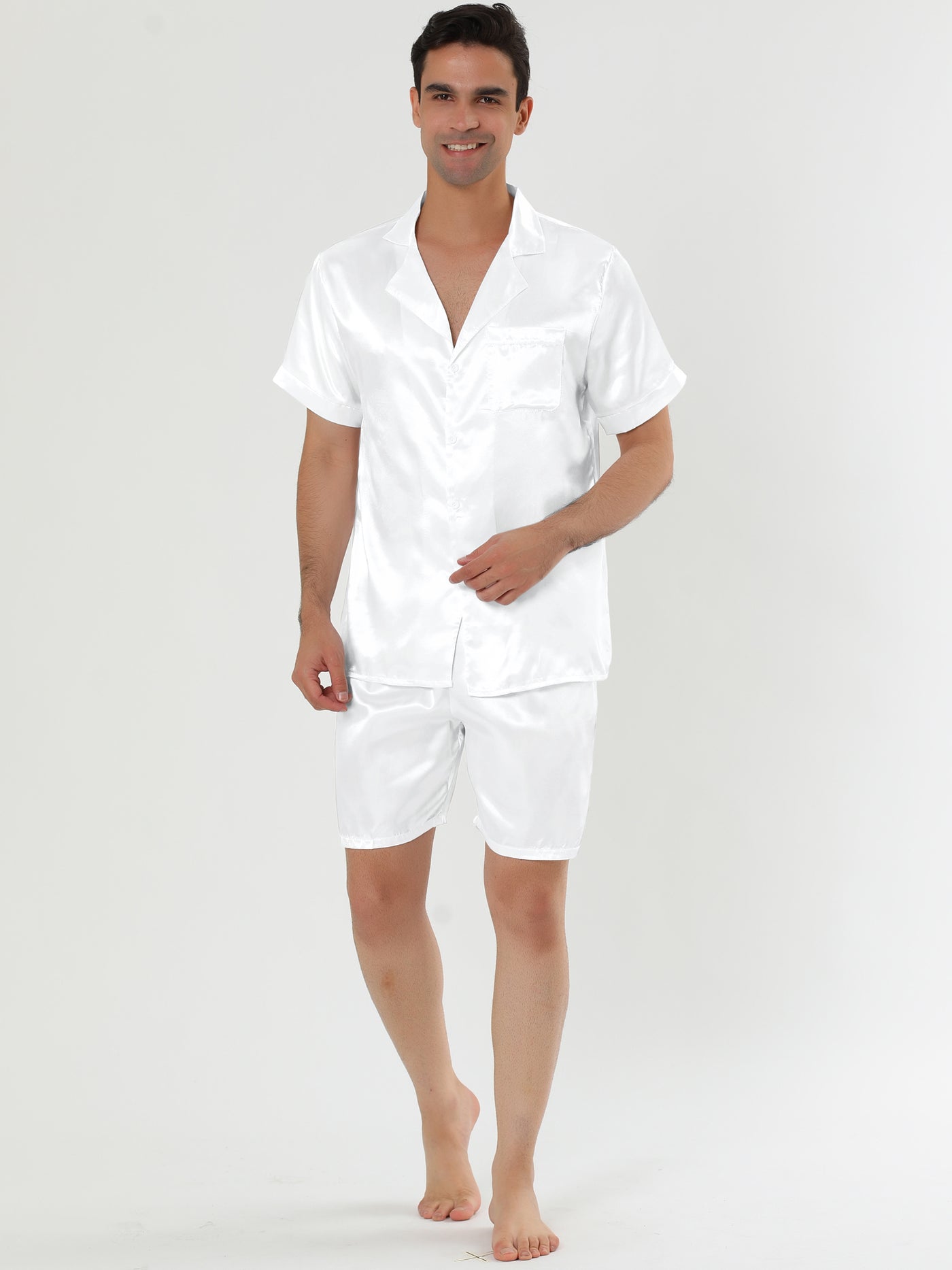 Bublédon Summer Satin Short Sleeve Loungewear Pajama Sets
