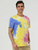 Chic Knit Tie Dye Round Neck Short Sleeve T-shirt