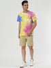 Chic Knit Tie Dye Round Neck Short Sleeve T-shirt