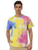 Chic Knit Tie Dye Round Neck Short Sleeve T-shirt