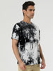 Chic Knit Tie Dye Round Neck Short Sleeve T-shirt