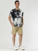 Chic Knit Tie Dye Round Neck Short Sleeve T-shirt