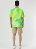 Chic Knit Tie Dye Round Neck Short Sleeve T-shirt