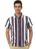 Summer Colorful Striped Short Sleeve Button Shirt