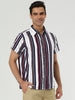 Summer Colorful Striped Short Sleeve Button Shirt