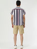 Summer Colorful Striped Short Sleeve Button Shirt