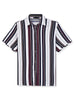 Summer Colorful Striped Short Sleeve Button Shirt