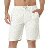 Elastic Waist Drawstring Printed Beach Board Shorts