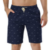 Elastic Waist Drawstring Printed Beach Board Shorts