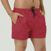 Solid Drawstring Waist Mesh Lining Board Shorts