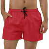 Solid Drawstring Waist Mesh Lining Board Shorts