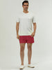 Solid Drawstring Waist Mesh Lining Board Shorts