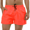 Solid Drawstring Waist Mesh Lining Board Shorts