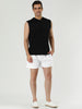 Solid Drawstring Waist Mesh Lining Board Shorts