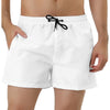 Solid Drawstring Waist Mesh Lining Board Shorts