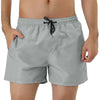 Solid Drawstring Waist Mesh Lining Board Shorts