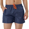 Solid Drawstring Waist Mesh Lining Board Shorts