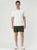 Solid Drawstring Waist Mesh Lining Board Shorts