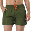 Solid Drawstring Waist Mesh Lining Board Shorts