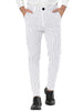 Smart Casual Striped Flat Front Zip Business Pants