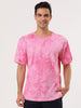 Chic Knit Tie Dye Round Neck Short Sleeve T-shirt