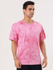Chic Knit Tie Dye Round Neck Short Sleeve T-shirt