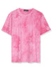 Chic Knit Tie Dye Round Neck Short Sleeve T-shirt