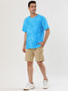 Chic Knit Tie Dye Round Neck Short Sleeve T-shirt