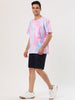 Chic Knit Tie Dye Round Neck Short Sleeve T-shirt