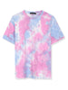 Chic Knit Tie Dye Round Neck Short Sleeve T-shirt