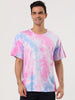 Chic Knit Tie Dye Round Neck Short Sleeve T-shirt