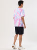 Chic Knit Tie Dye Round Neck Short Sleeve T-shirt