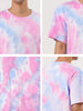 Chic Knit Tie Dye Round Neck Short Sleeve T-shirt