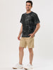 Chic Knit Tie Dye Round Neck Short Sleeve T-shirt