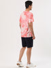 Chic Knit Tie Dye Round Neck Short Sleeve T-shirt