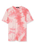Chic Knit Tie Dye Round Neck Short Sleeve T-shirt